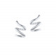 Boucles d'oreilles argent puces battements coeur zig zag