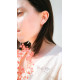 Boucles d'oreilles zigzag en argent serpentin argent battements coeur