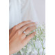 bague taille princesse trois oxydes argent