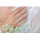 bague trois oxydes taille princesse argent