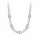 Silver chain link chocker necklace pendent less by French designer Elsa lee Paris