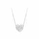 Silver heart necklace for her valentine's heart necklace symbolic gift