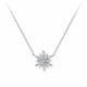 Collier en argent 925 motif fleur en oxydes de zirconium blancs Elsa Lee Paris