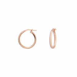 mini creoles ROSE GOLD lisses argent elsa lee creoles 15 mm