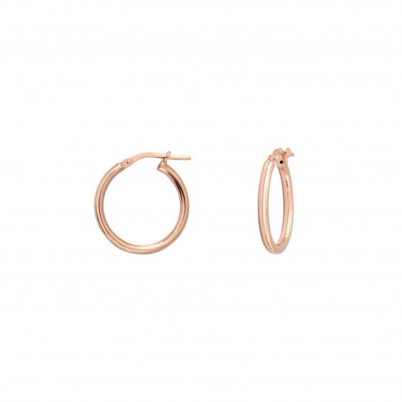 mini creoles ROSE GOLD lisses argent elsa lee creoles 15 mm