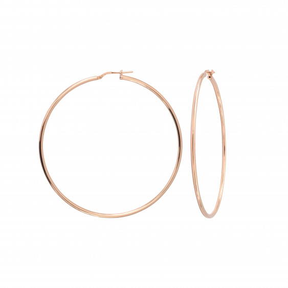 maxi creoles rose gold grandes creoles roses 60mm diametre