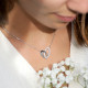 Modern Asymmetrical Ring Heart Necklace in Sterling Silver, Large Heart, Silver Rings Elsa Lee Paris