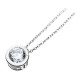 Elsa Lee Paris sterling silver necklace - one close set diamond cut Cubic Zirconia 