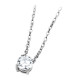 Elsa Lee Paris sterling silver necklace - one claws set diamond cut Cubic Zirconia 