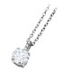 Elsa Lee Paris fine 925 sterling silver necklace - one silver chain, one claws set diamond cut Cubic Zirconia 