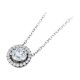 Collier en argent pendentif rond au design intemporel de la collection Tradition par Elsa Lee PARIS