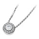 Elsa Lee Paris fine 925 sterling silver necklace - one silver chain, one close set diamond cut Cubic Zirconia and its crown of s