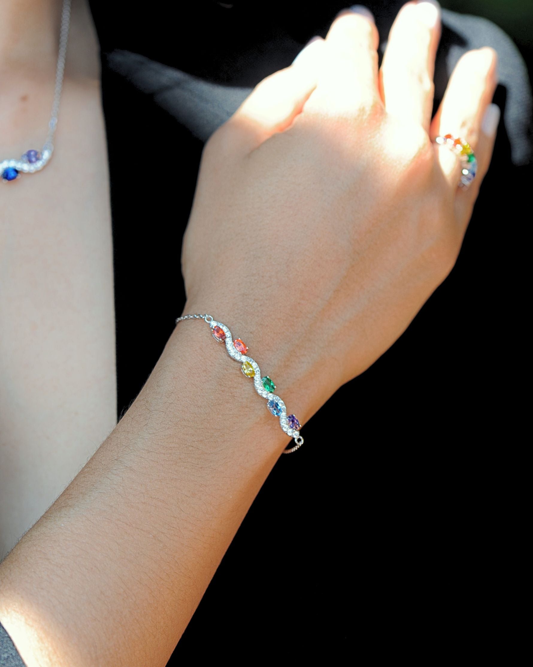 Bracelet Arc-en-Ciel – Argent 925