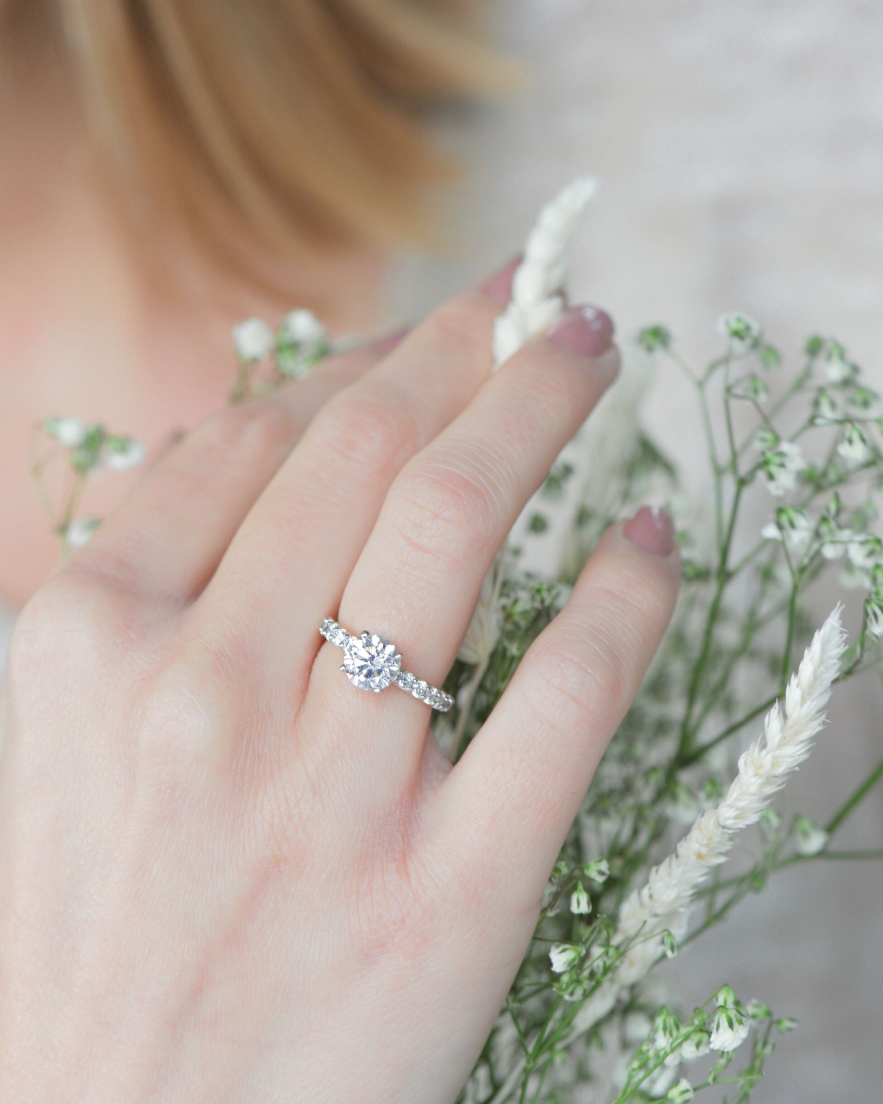 Bague Solitaire Accompagné – Argent 925 & zirconium