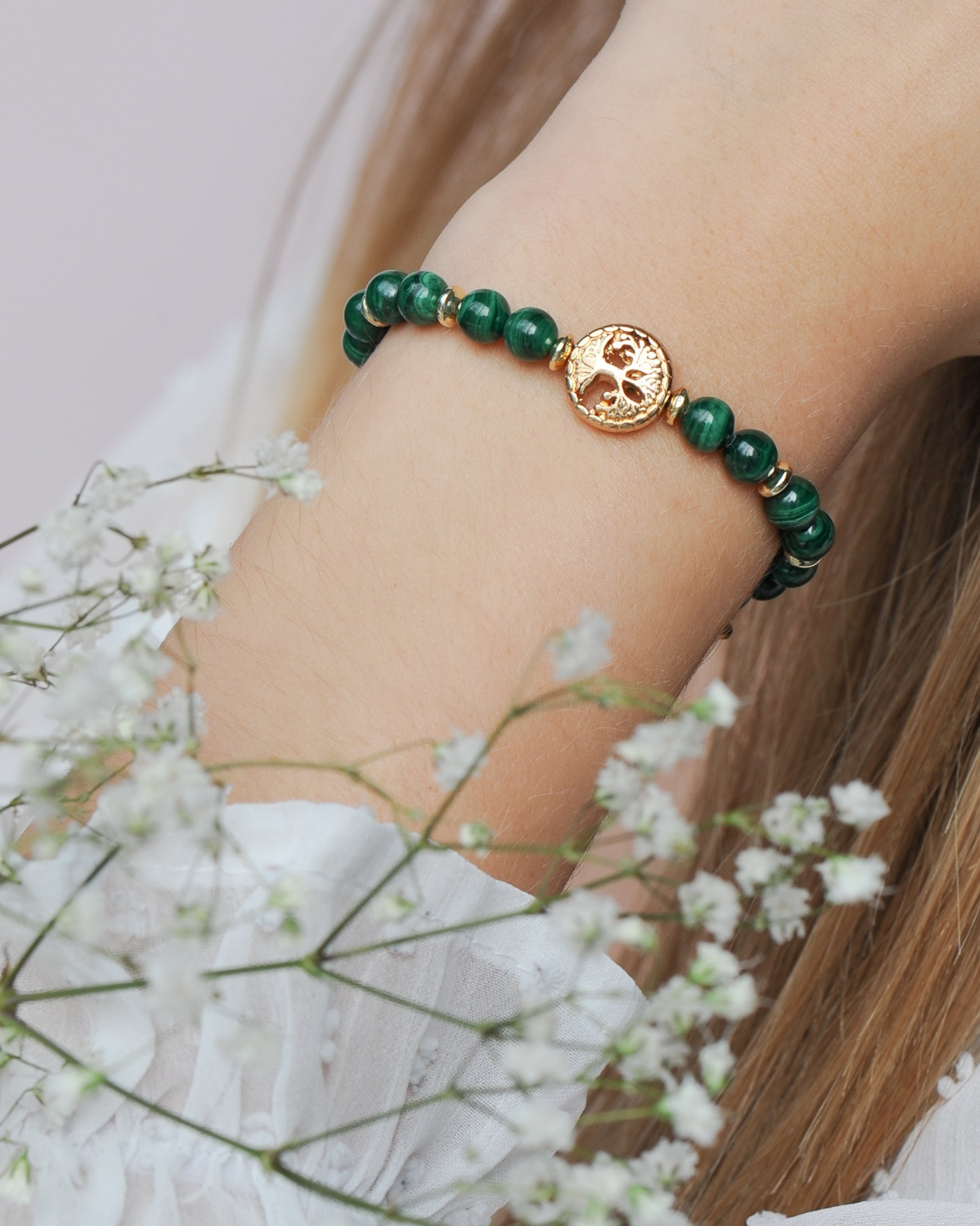 Bracelet Malachite Arbre de Vie