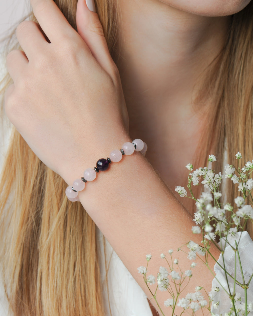Bracelet Talisman Quartz Rose