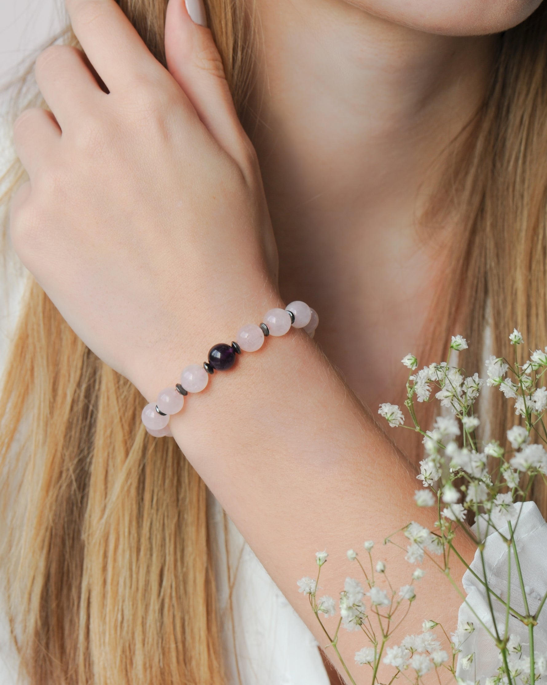 Bracelet Talisman Quartz Rose