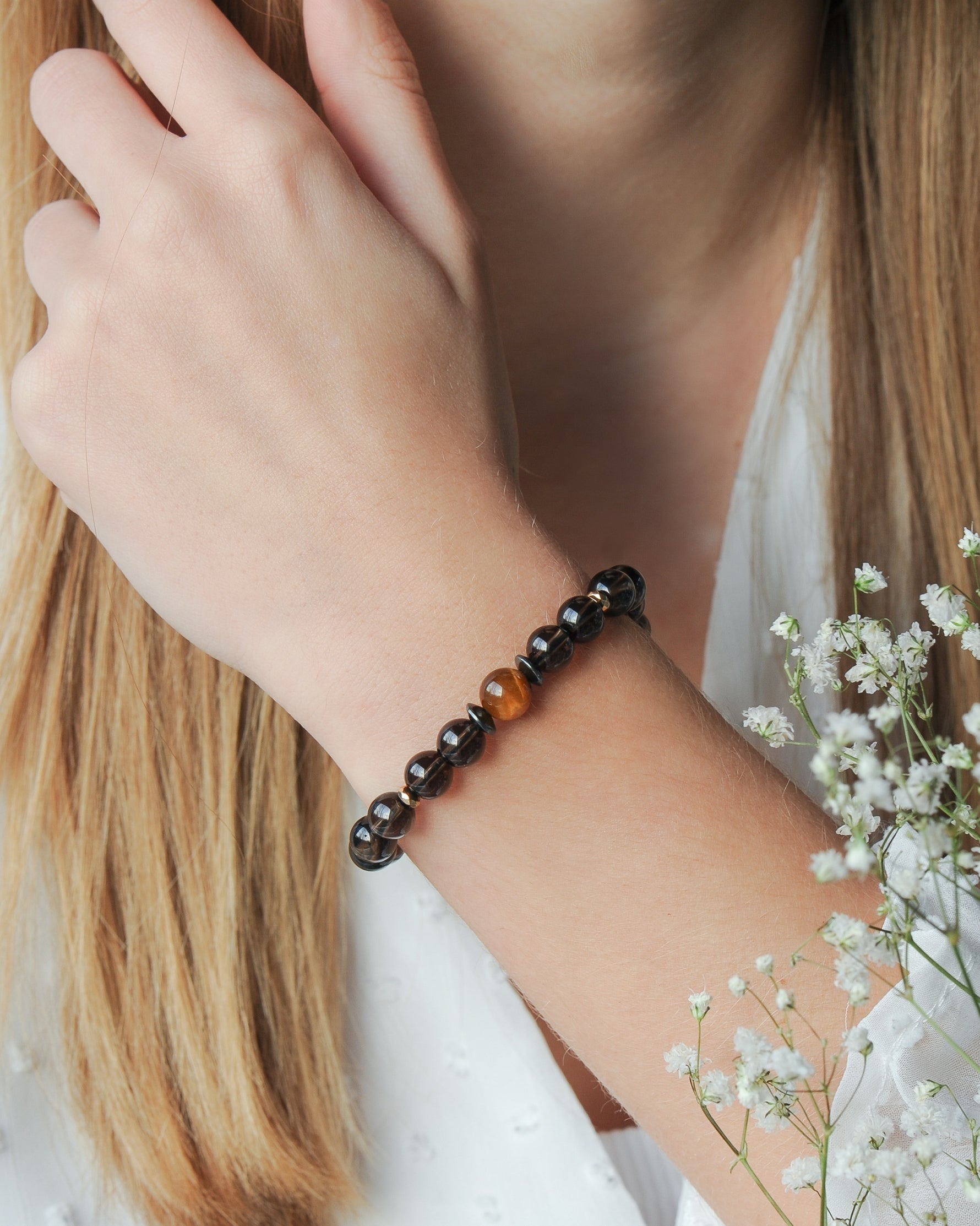 Bracelet Talisman Quartz Fumé
