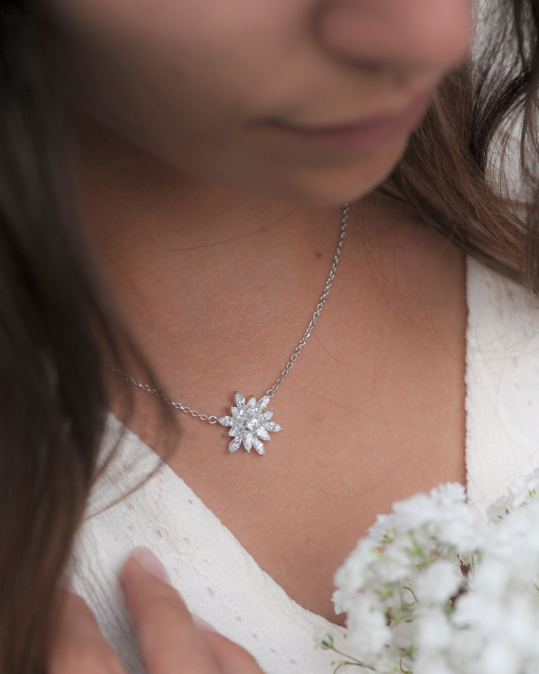 Collier Fleur des Neiges – Argent 925