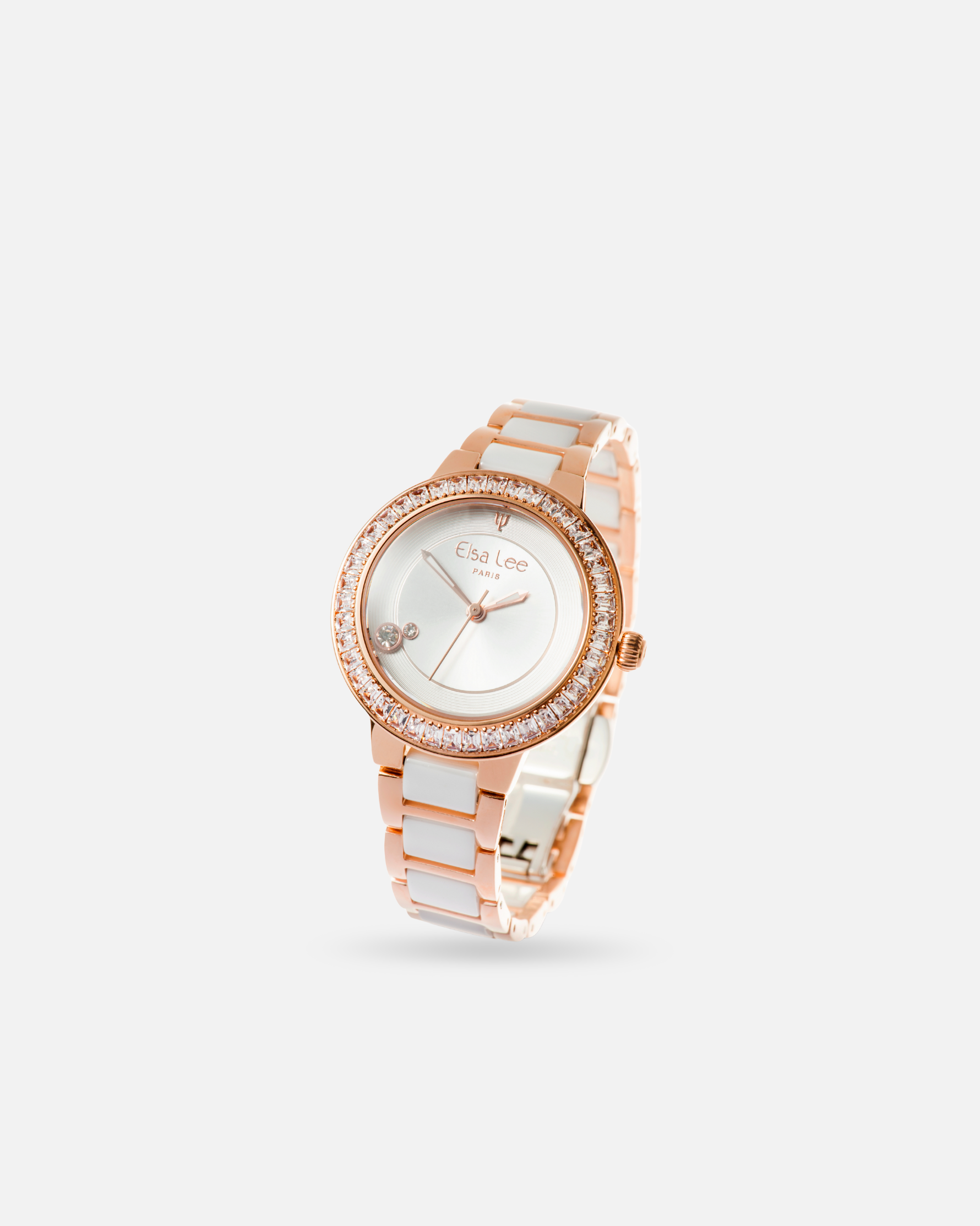 Montre Elsa Lee femme – Acier & Céramique Rose Gold