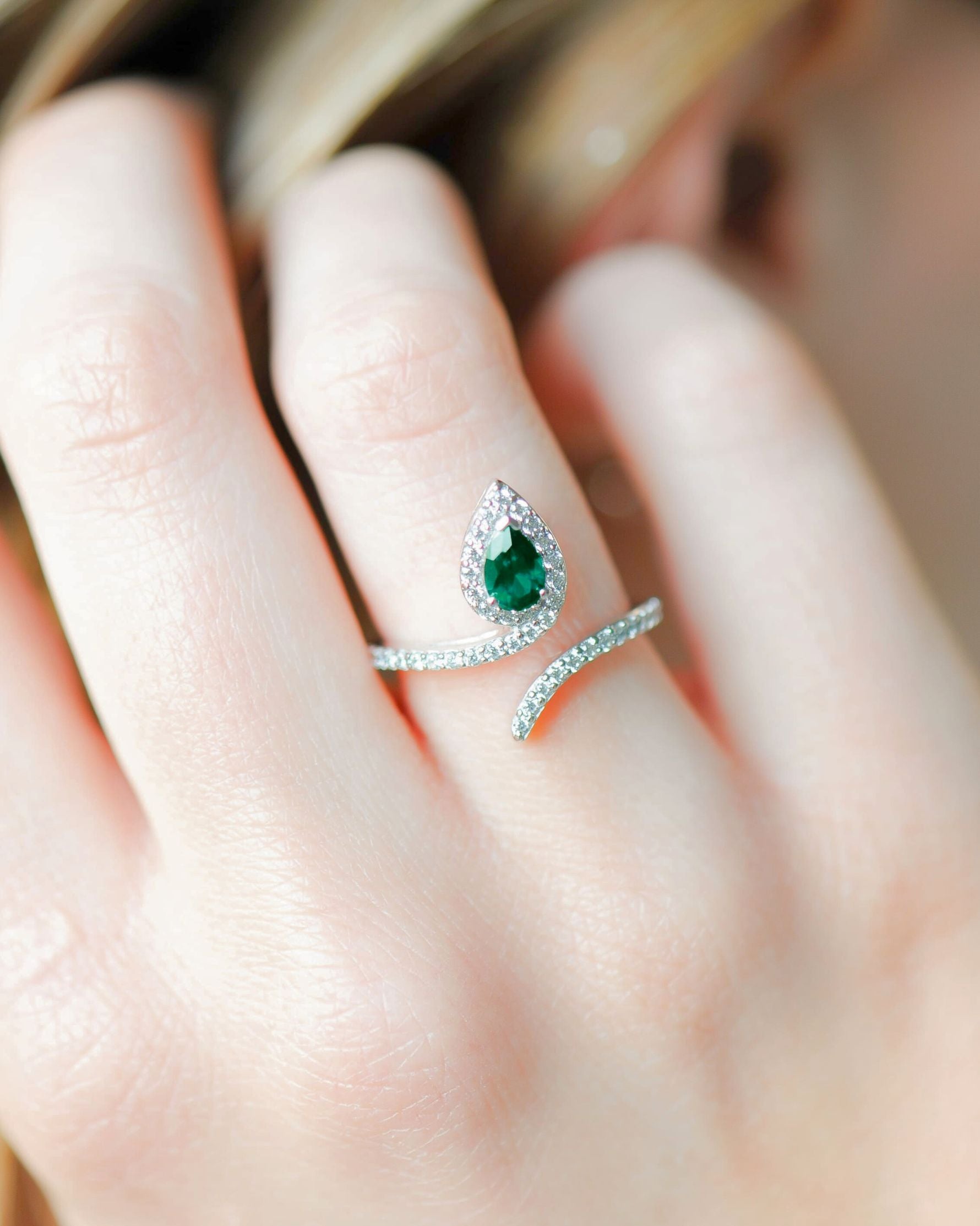 Bague Émeraude Marine – Argent 925