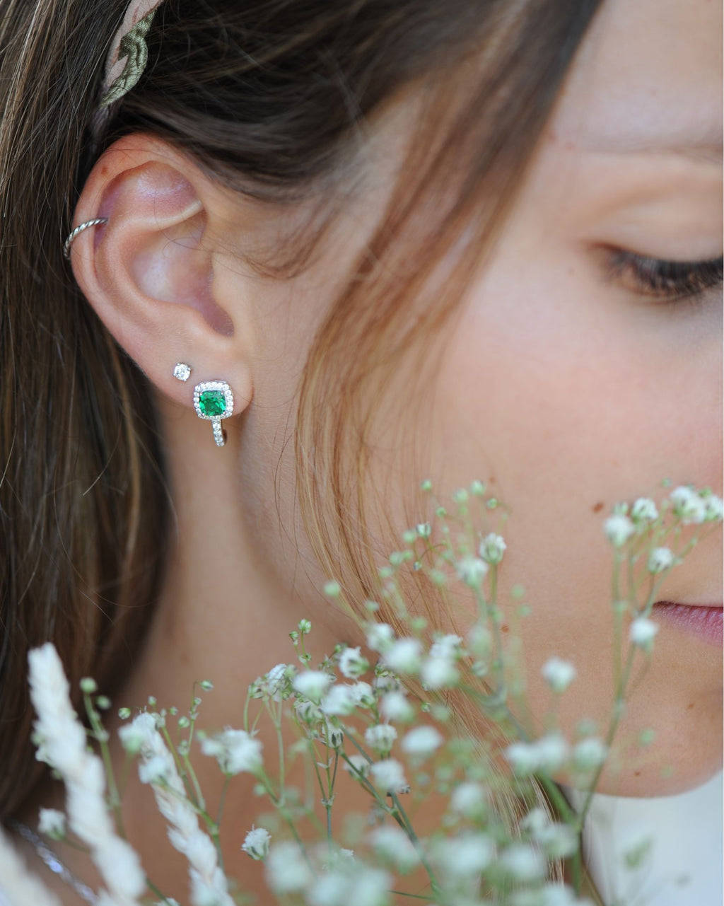 Boucles Tradition Émeraude – Argent 925