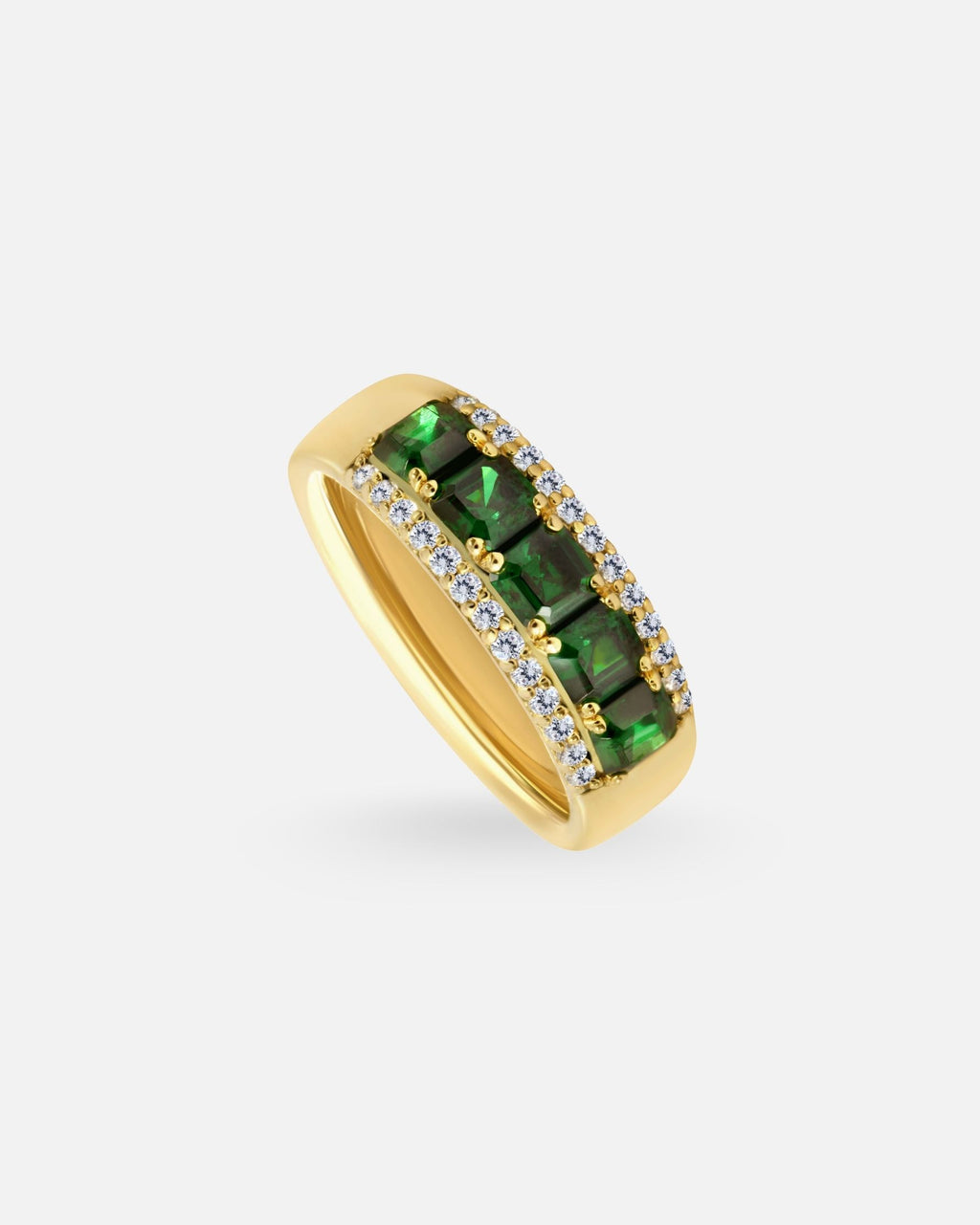 Bague Alliance Éclat Vert