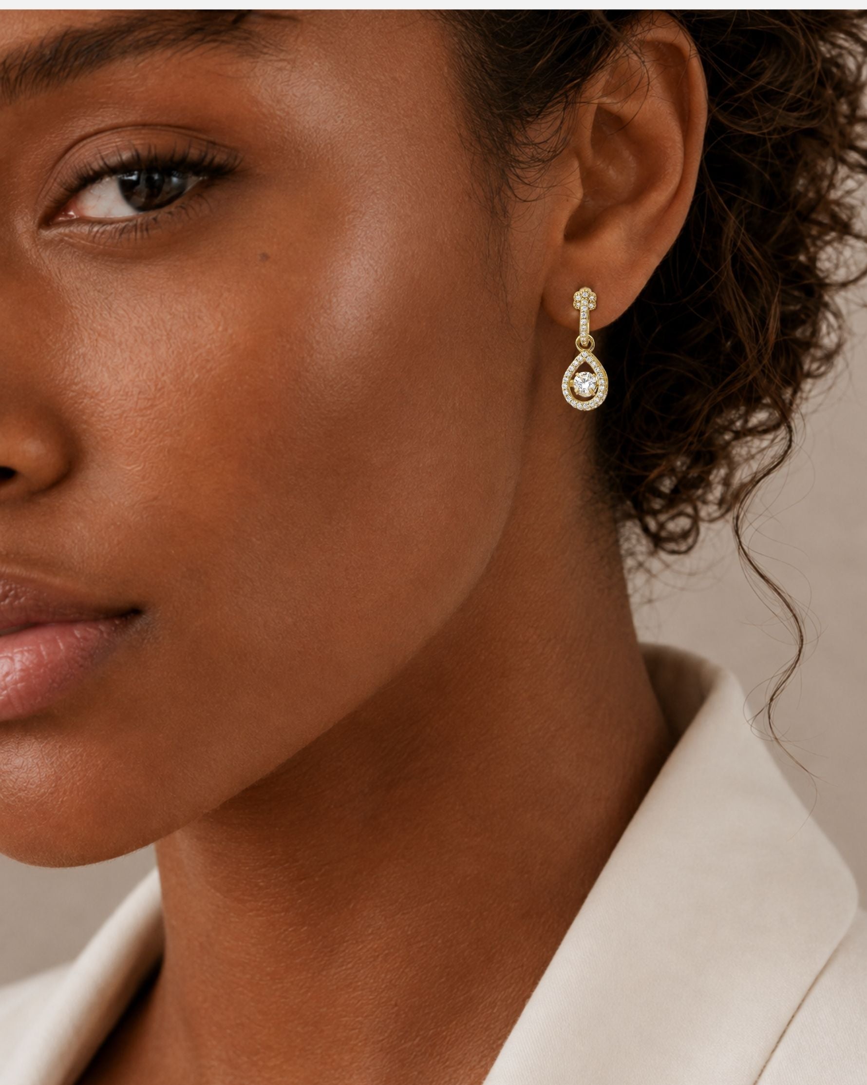 Boucles d’oreilles Dancing Stone Goutte
