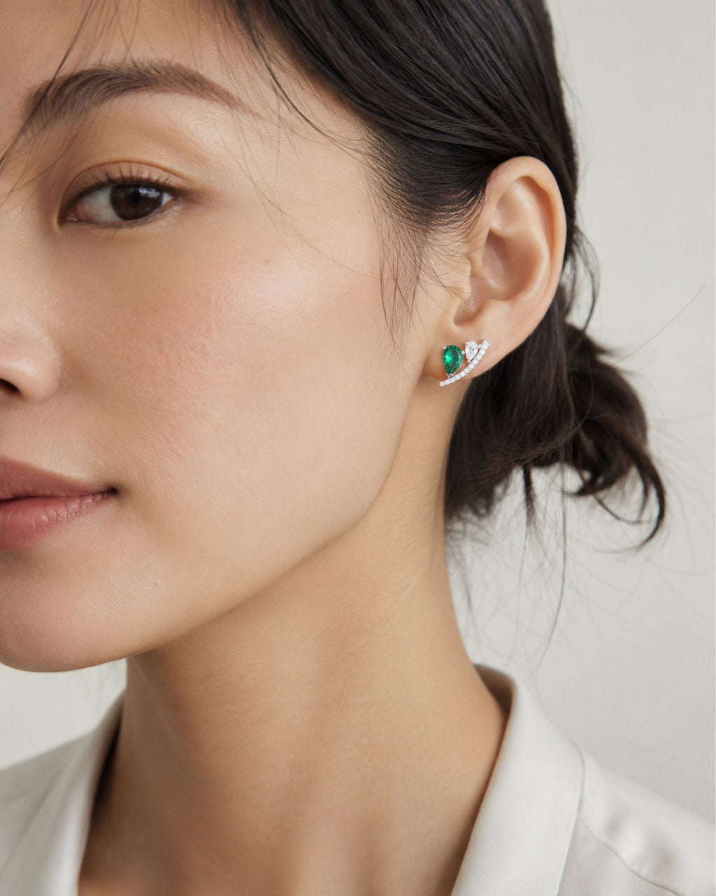 Boucles d’oreilles Émeraude Duo