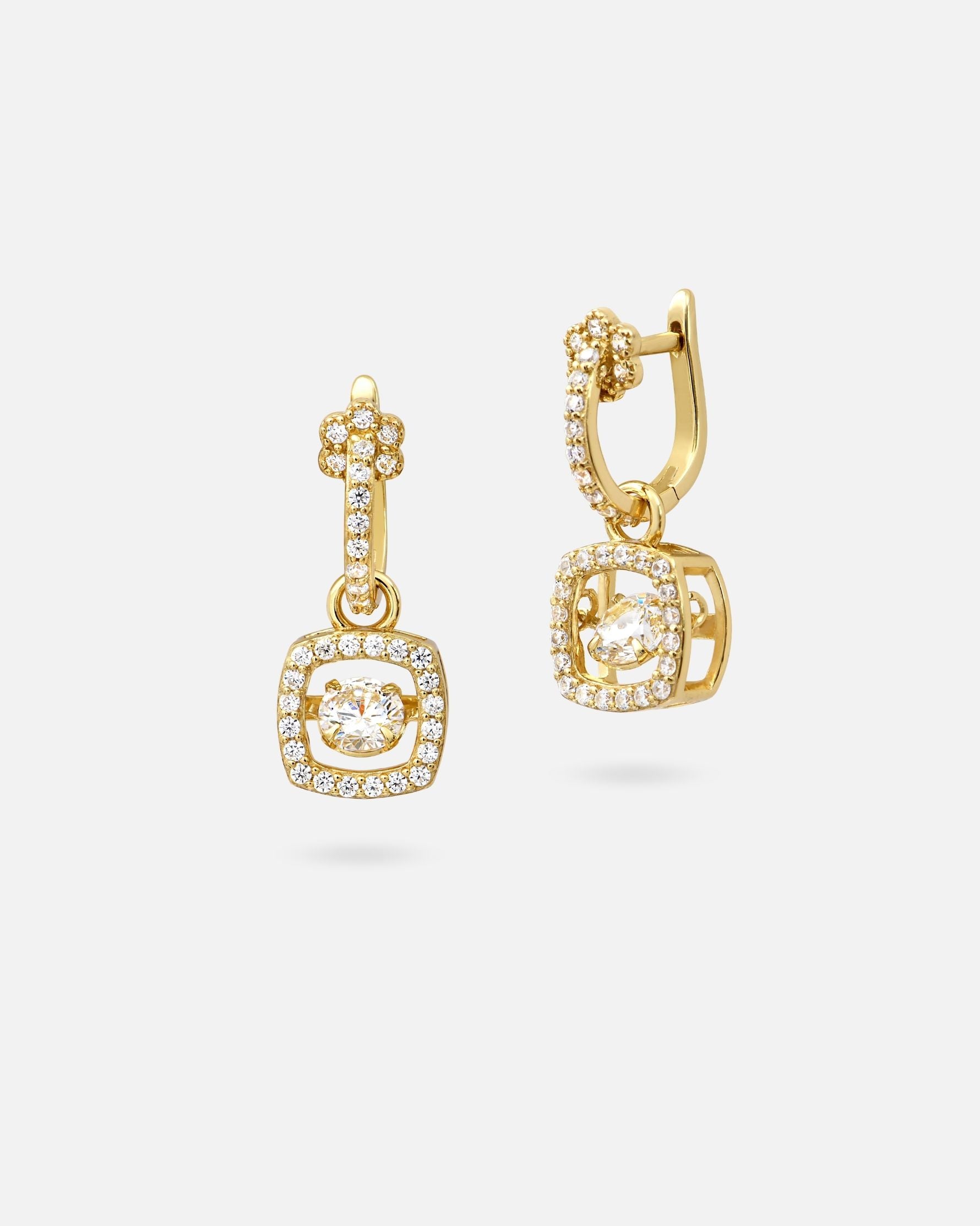 Boucles d’oreilles Dancing Stone Carré
