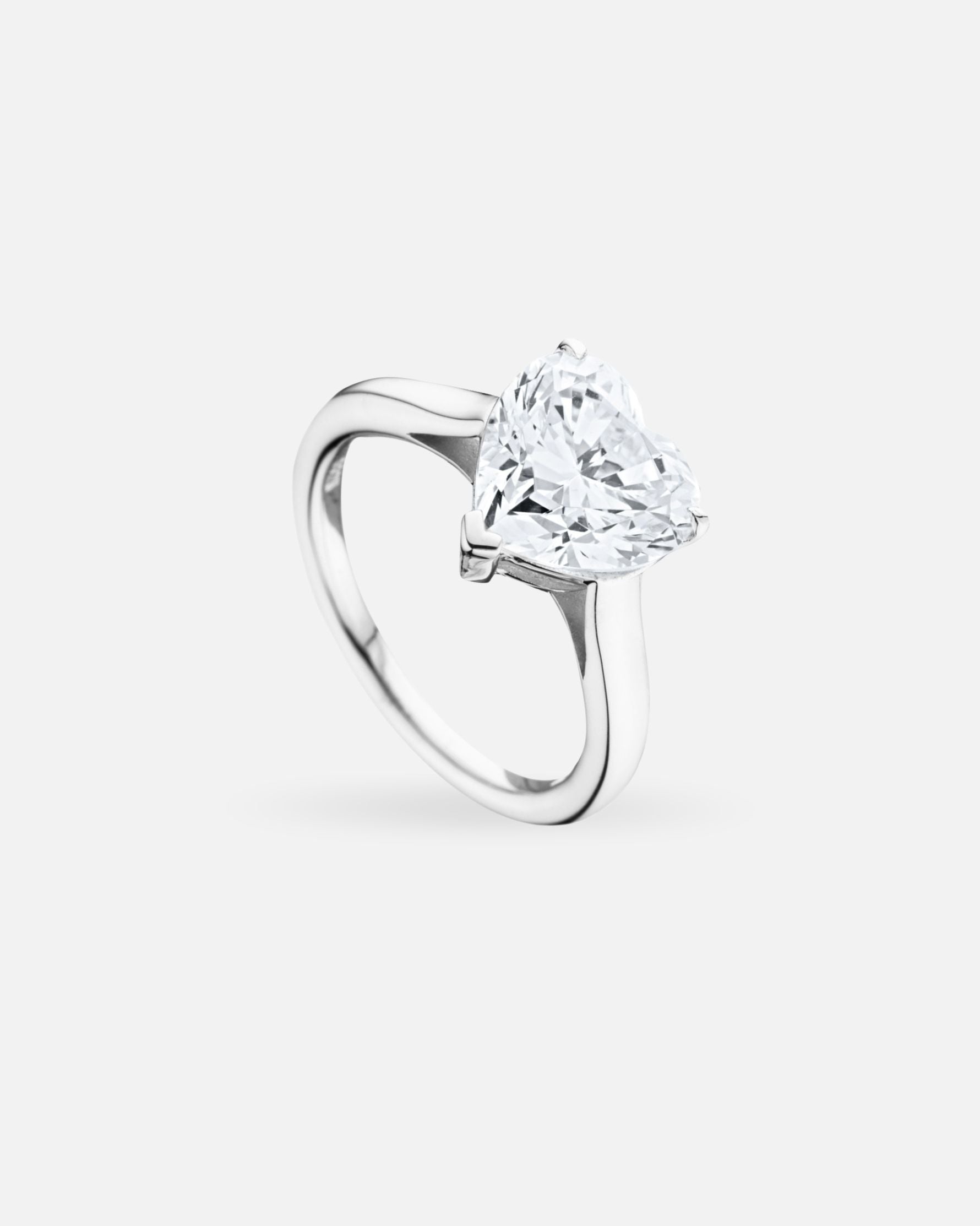 Bague Solitaire Cœur – Argent 925