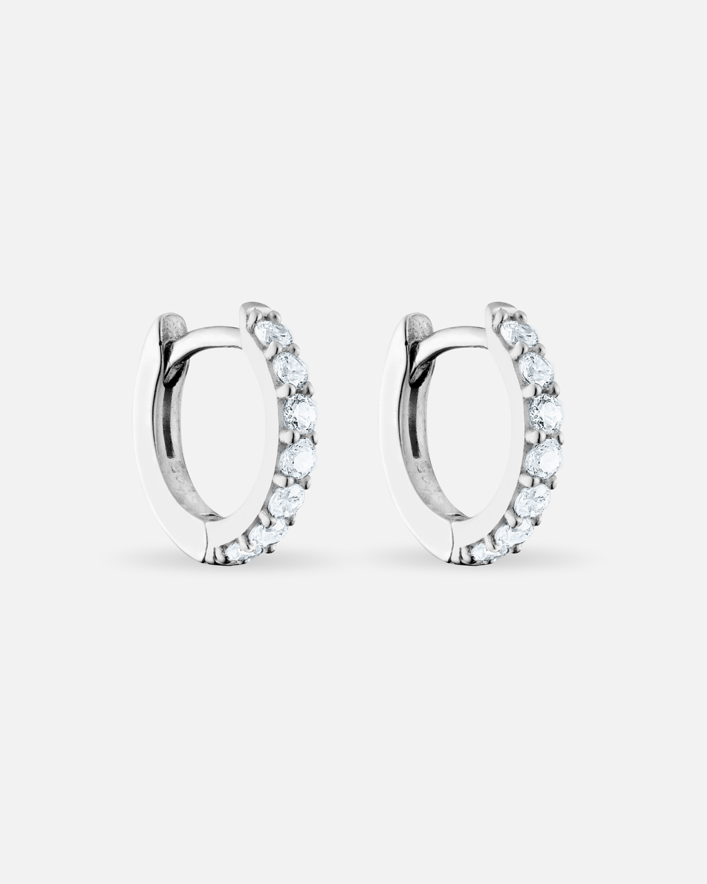Boucles d’oreilles créoles Tradition – Argent 925, zirconium