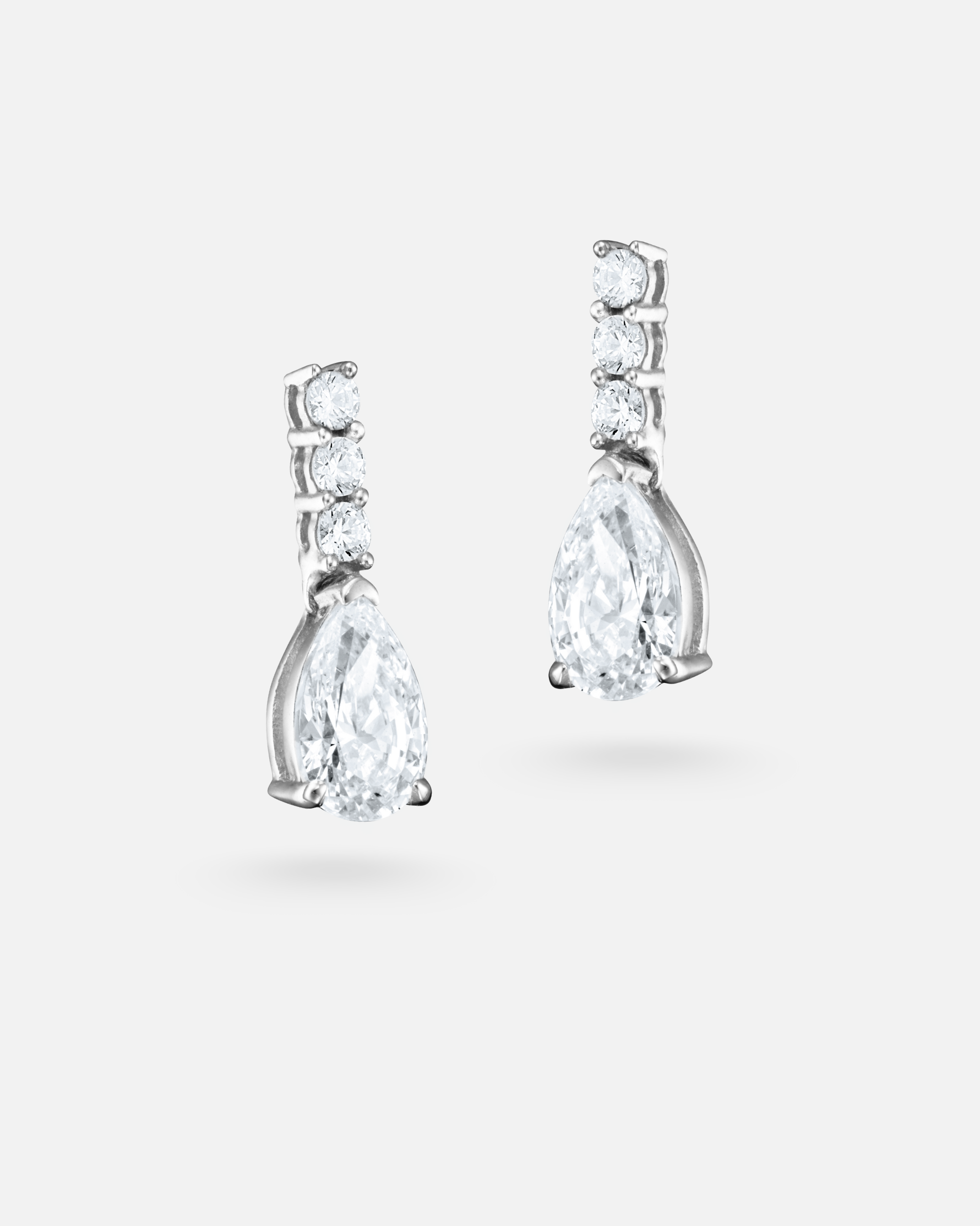 Boucles d’oreilles pendantes Tradition – Argent 925, zirconium poire