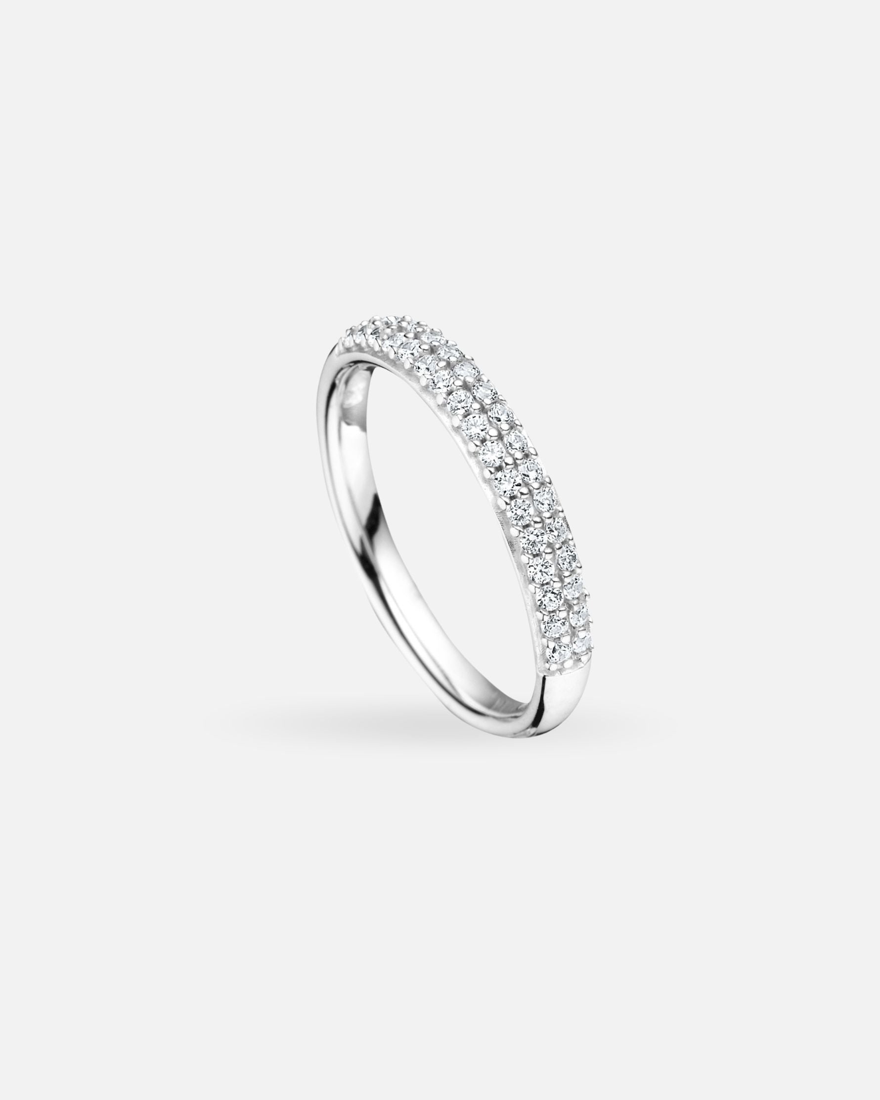 Bague Tradition Pavée en Argent 925