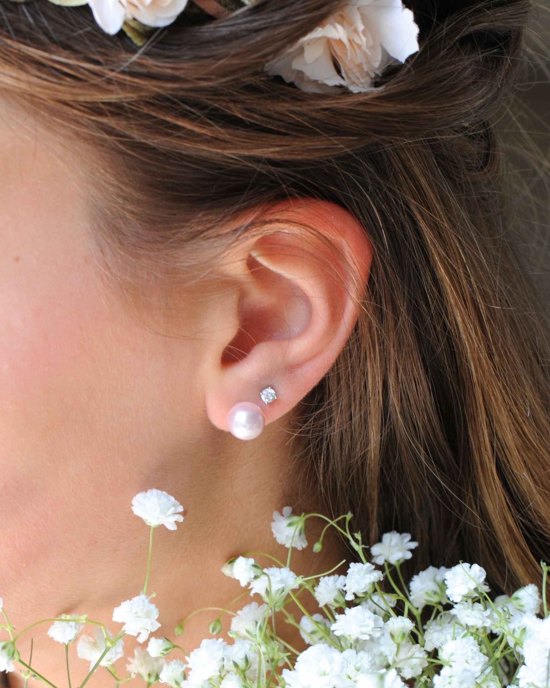 Boucles perles La Vie en Rose
