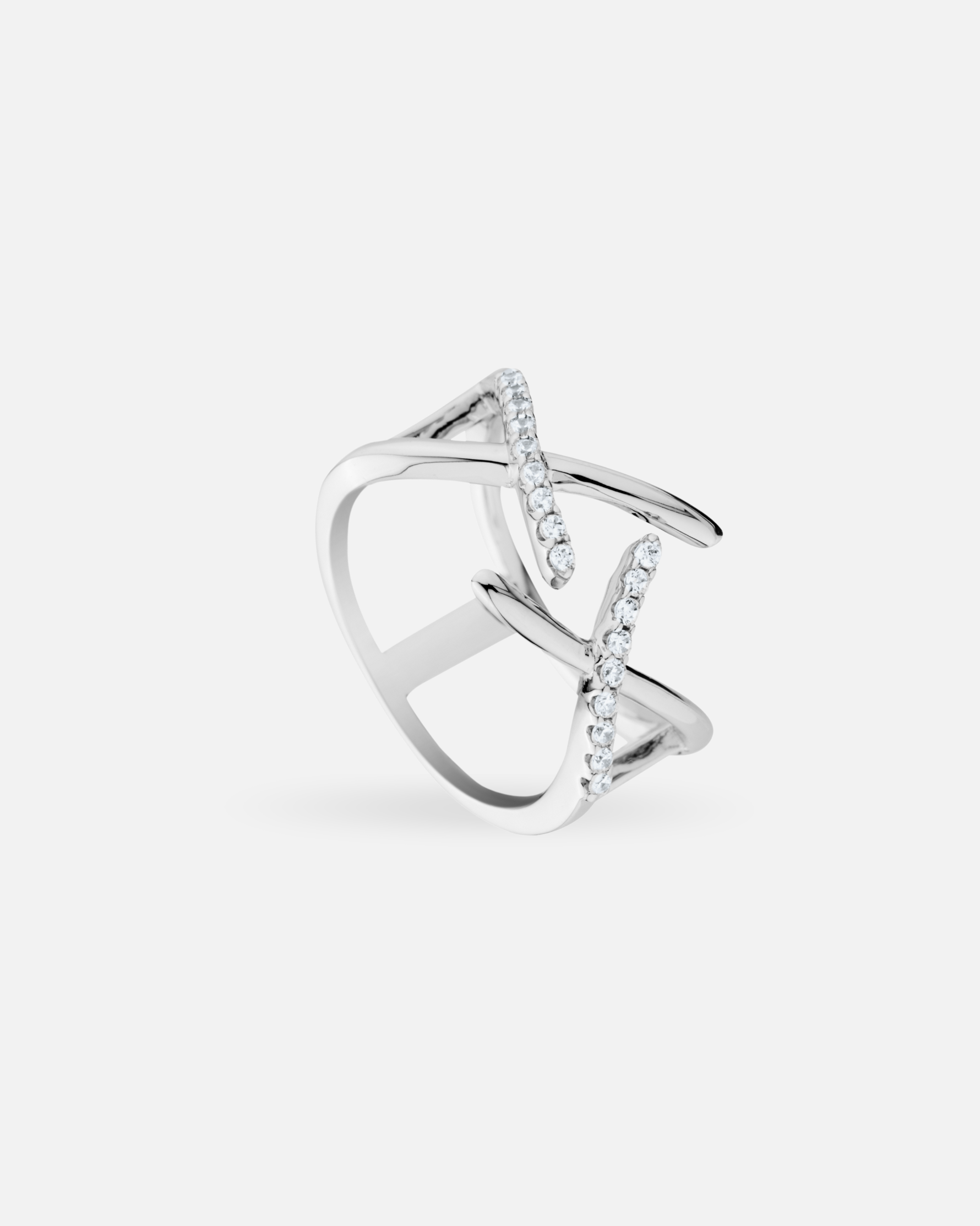 Bague Éclat Croisé en Argent 925