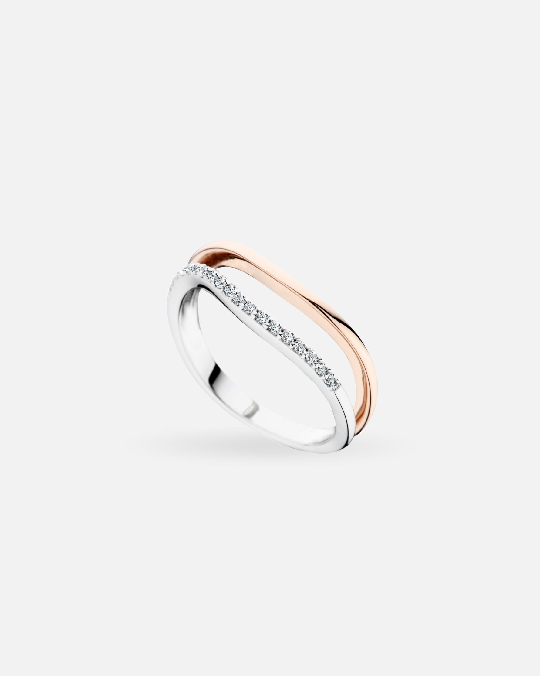 Bague Eden – Argent 925 bicolore doré rose