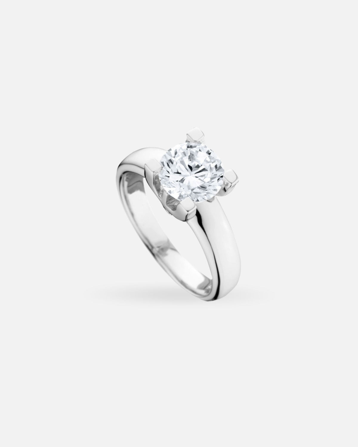 Bague Cœur Rose Solitaire En Argent Sterling 925 – Taille 9 – Cubic Zirconia Pour Femme