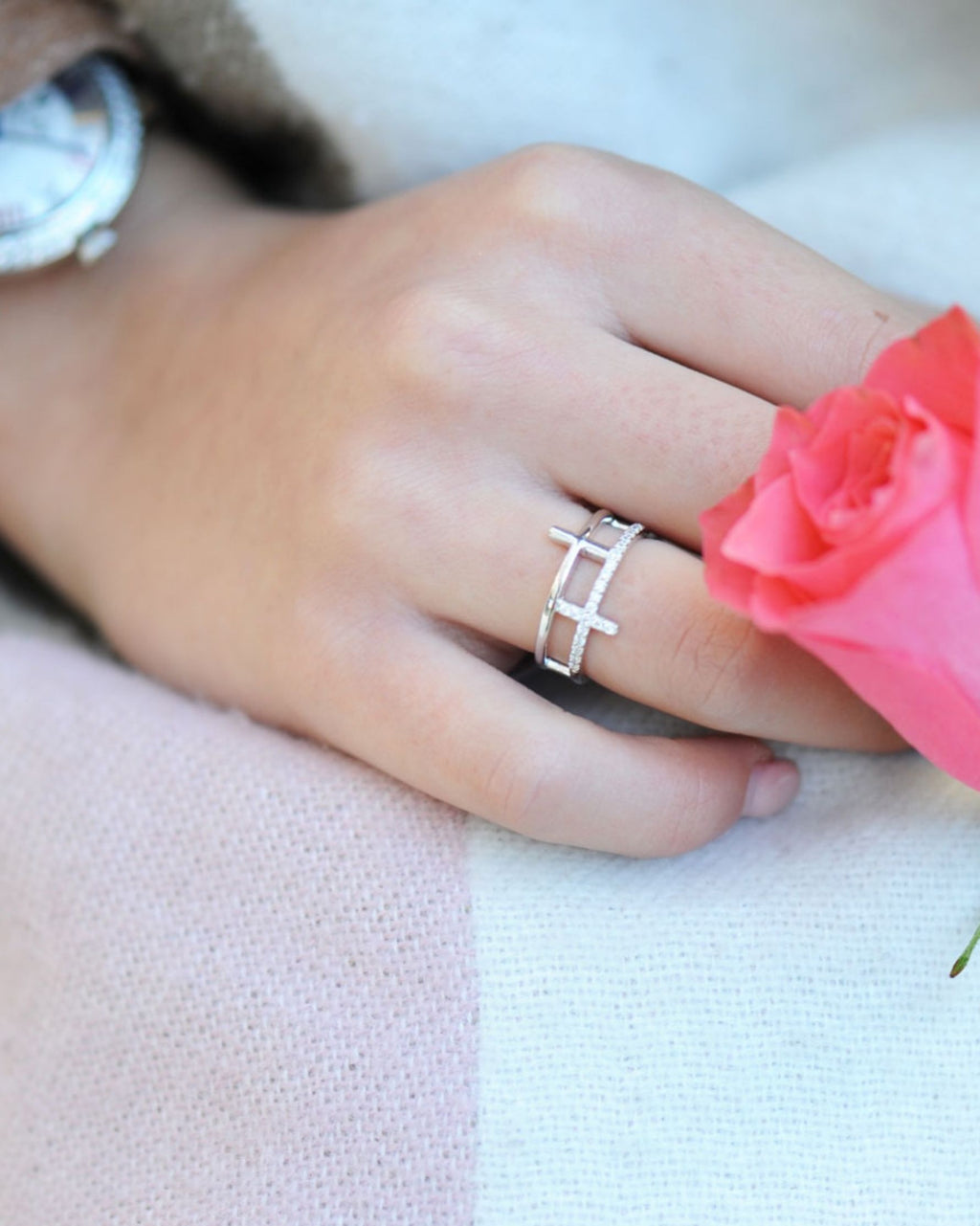 Bague Croix – Argent 925