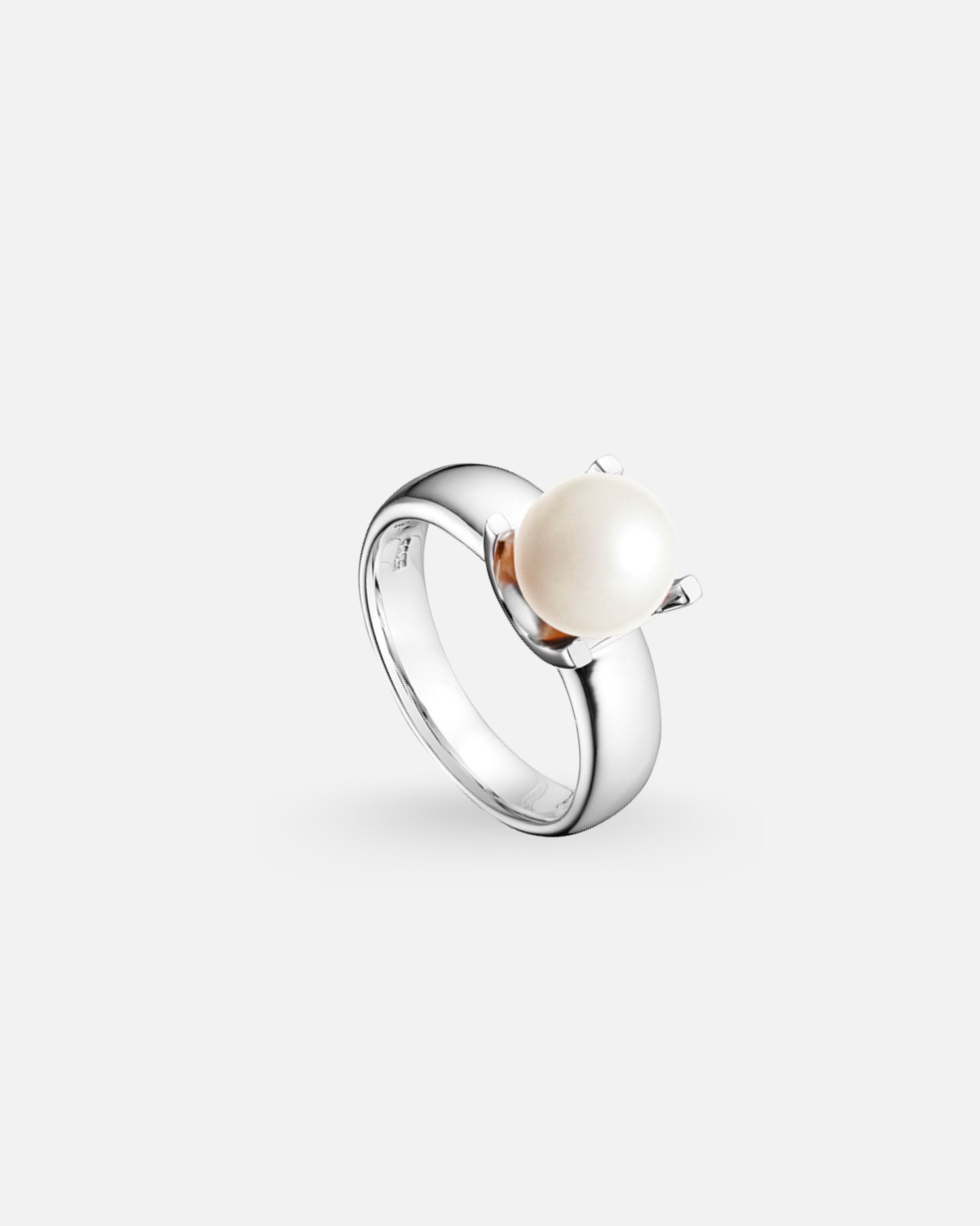 Bague Pureté – Argent 925 & Perle Blanche