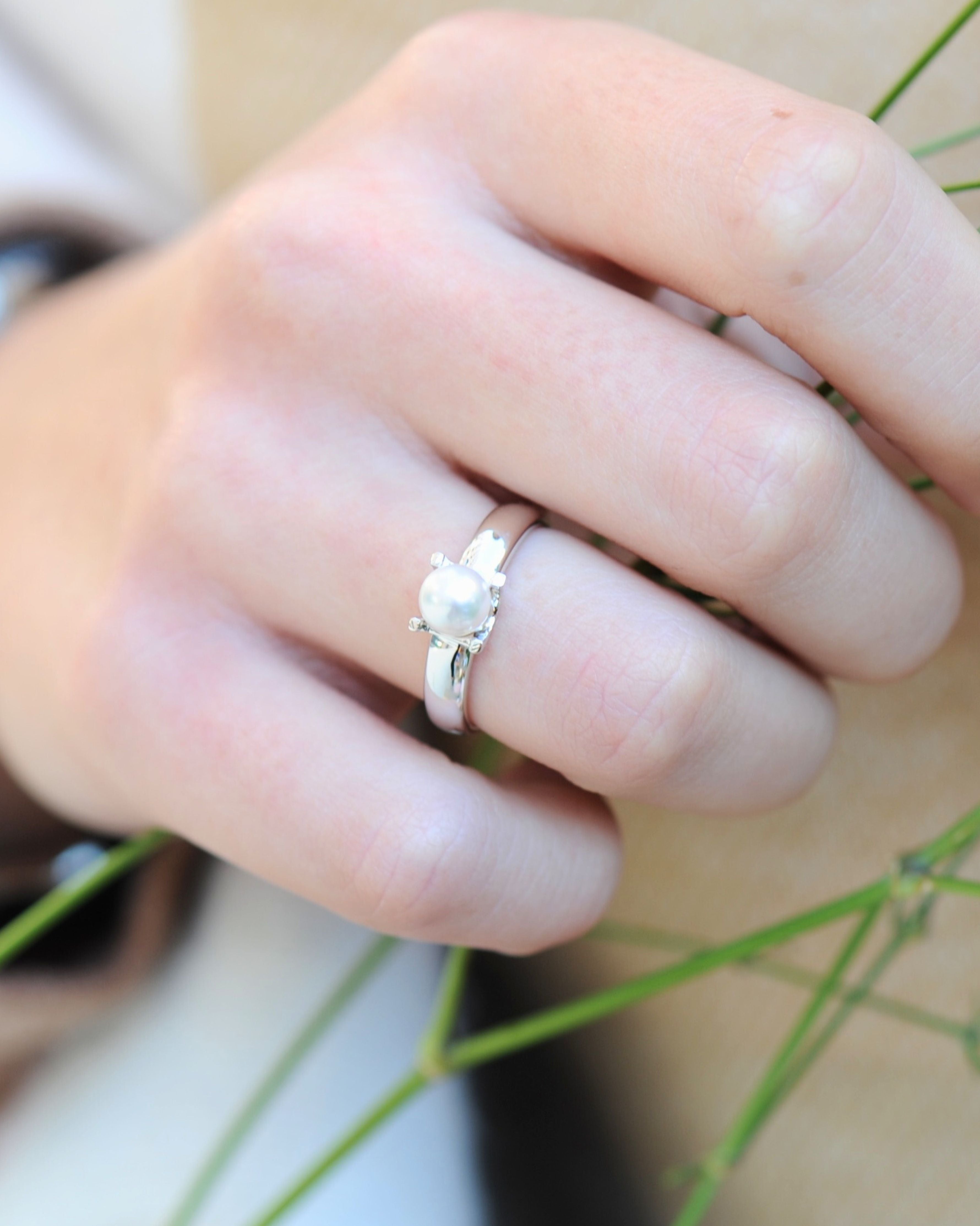 Bague Pureté – Argent 925 & Perle Blanche