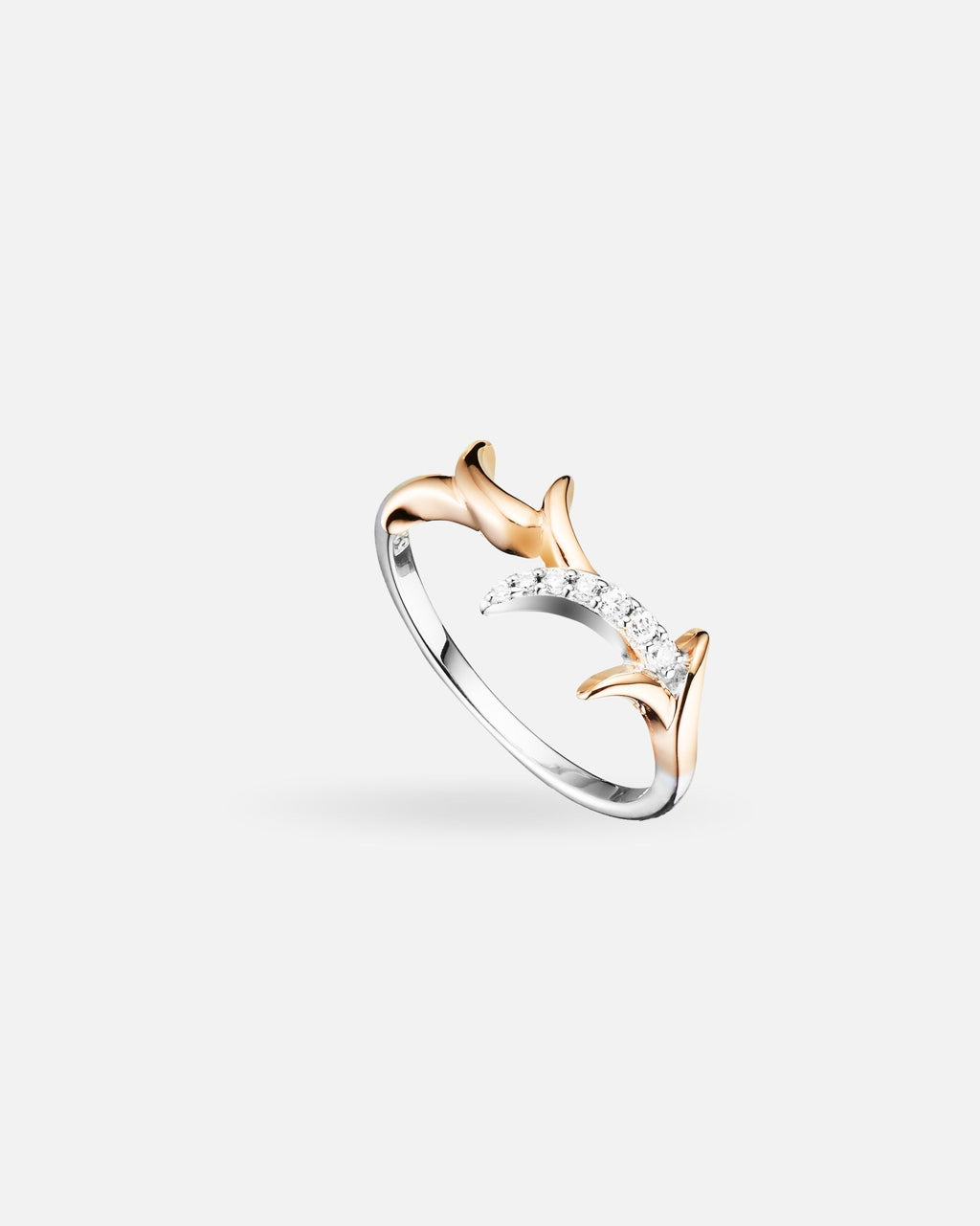 Bague Léane – Argent 925 & Dorure Rose – Zirconium