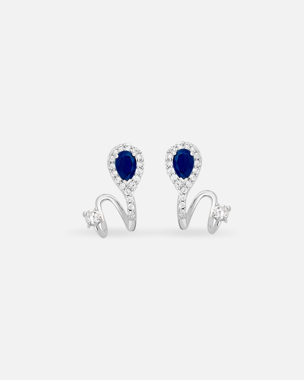 Boucles d'oreilles Saphir Marine