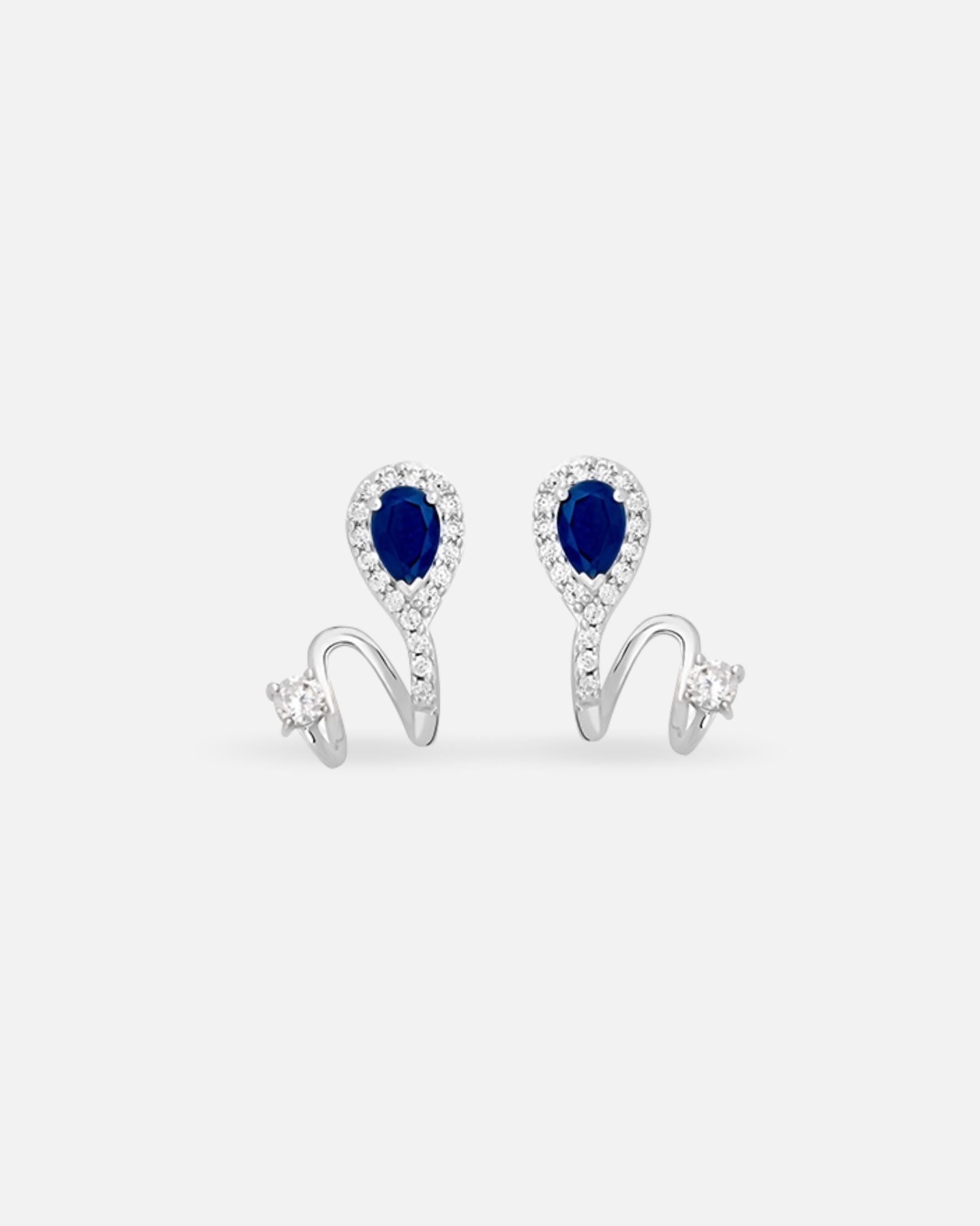 Boucles d'oreilles Saphir Marine