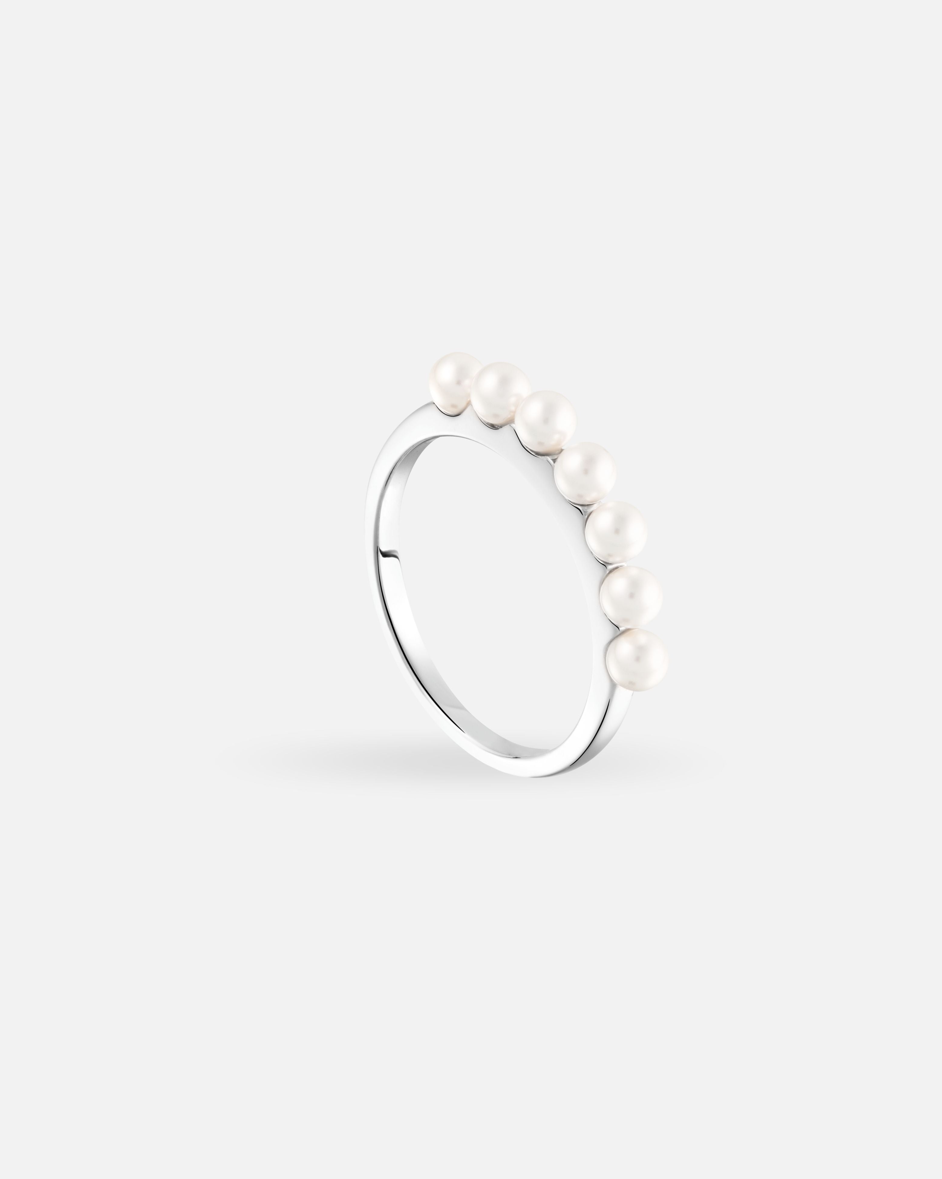 Bague Pureté Cascade – Argent & Perles