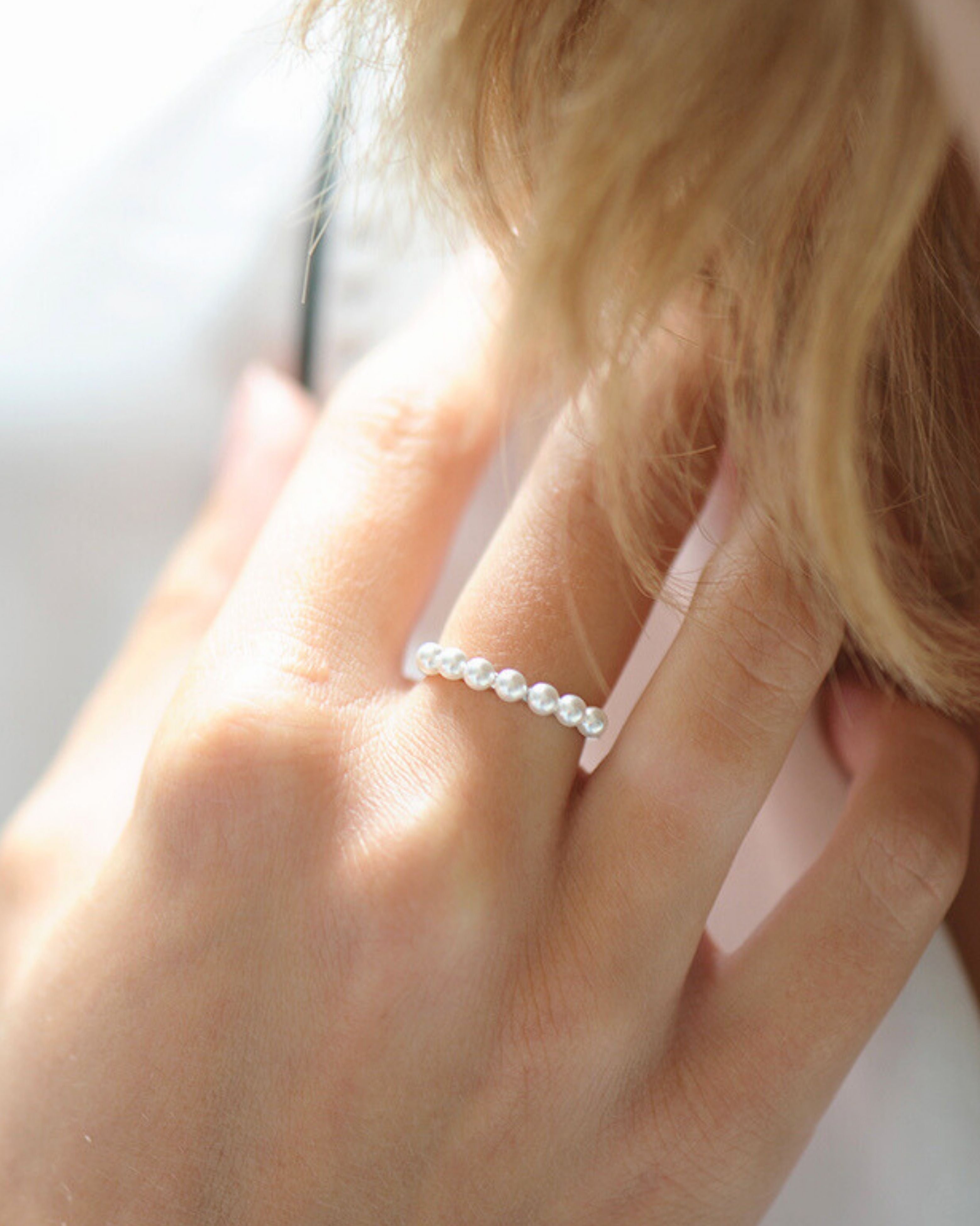 Bague Pureté Cascade – Argent & Perles