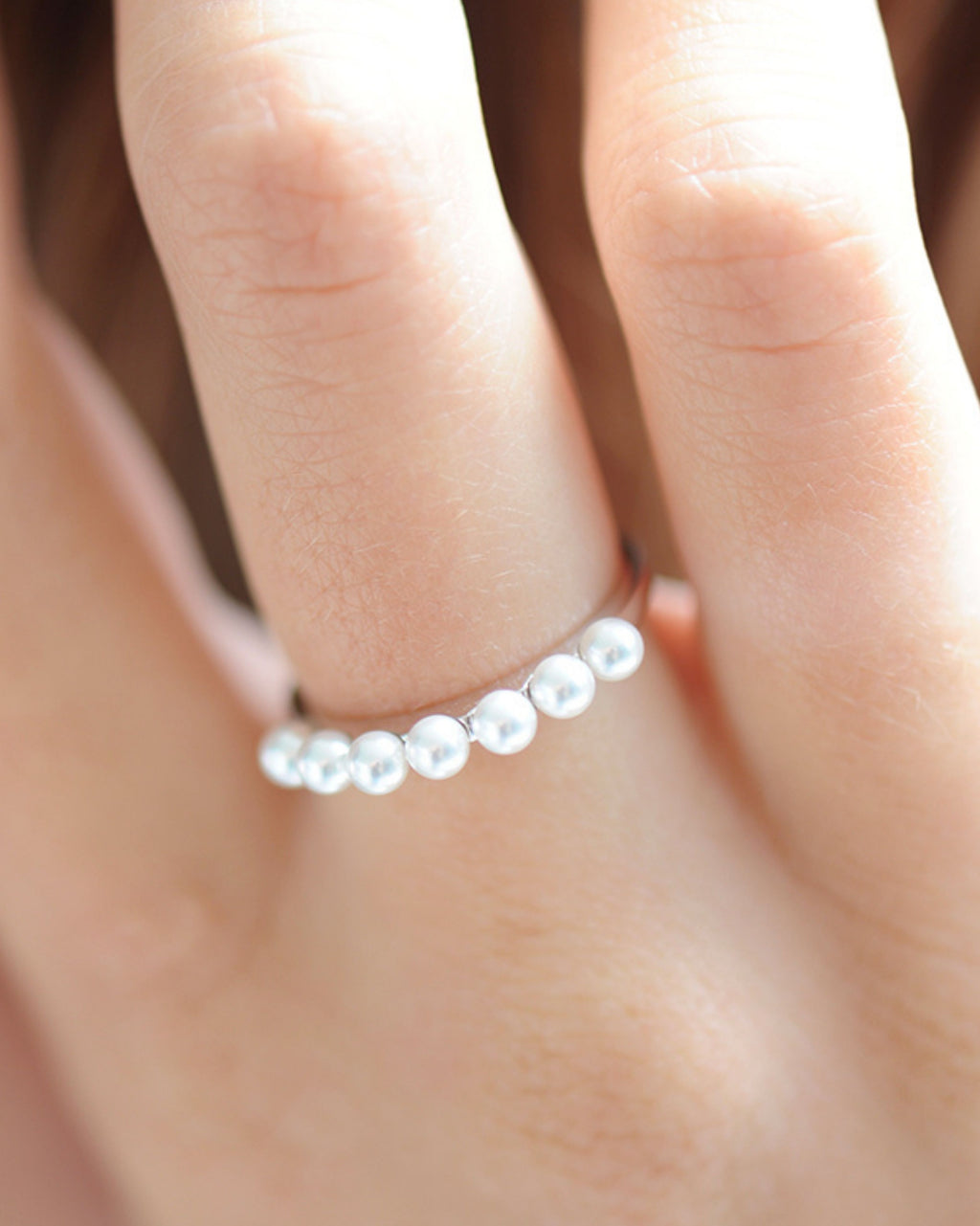 Bague Pureté Cascade – Argent & Perles