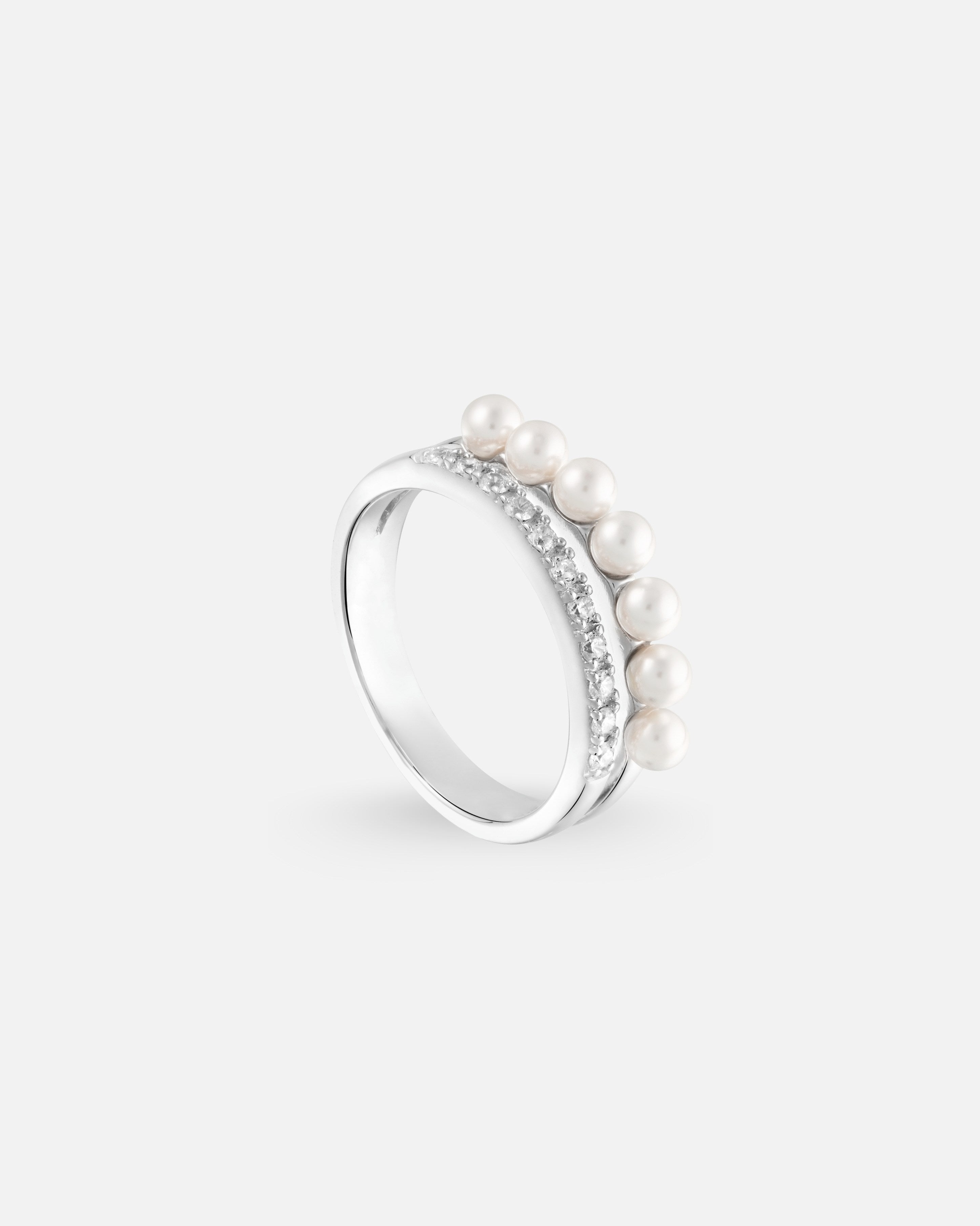 Bague Perlée Élégance – Argent 925 & Perles blanches