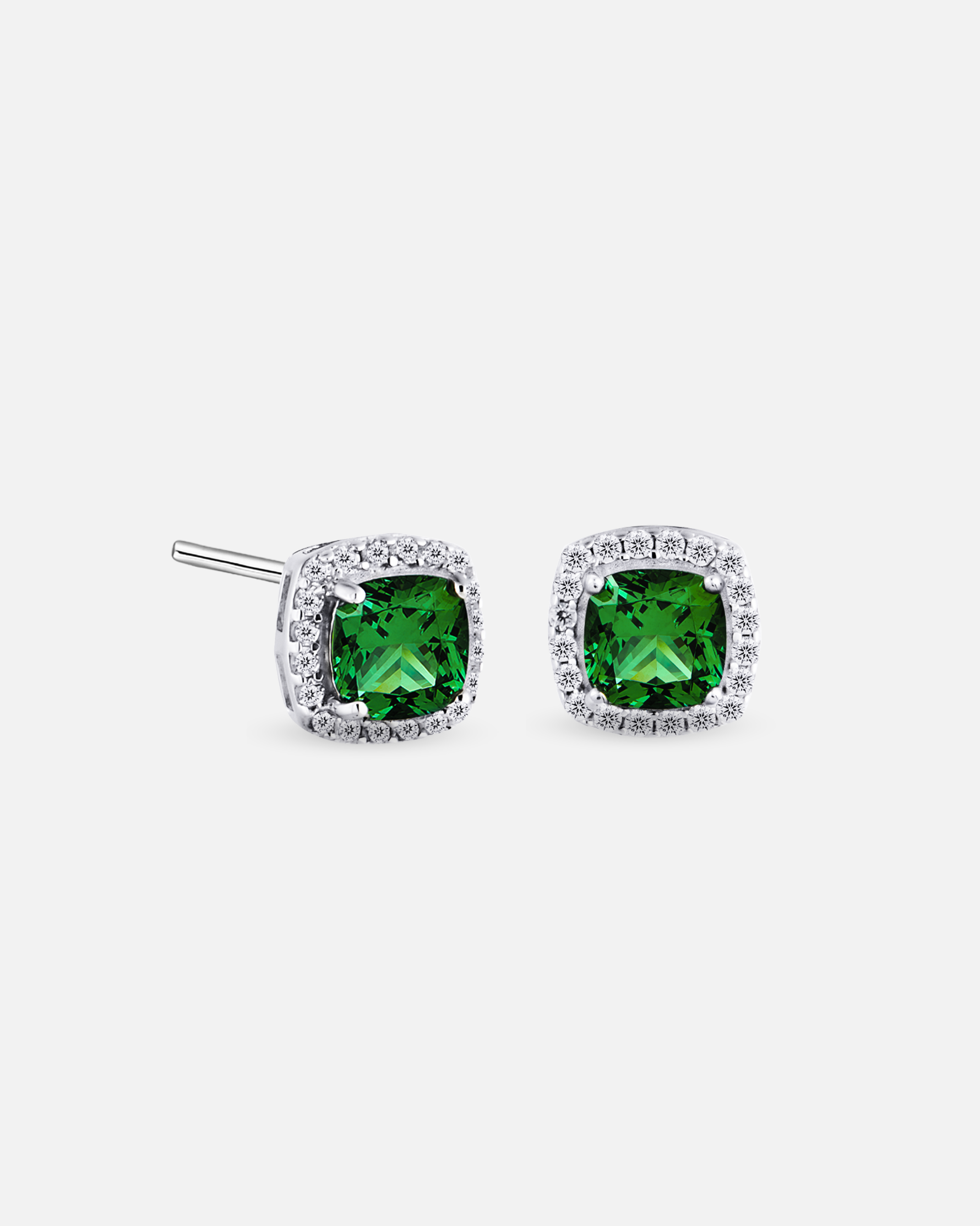 Boucles Tradition Émeraude – Argent 925