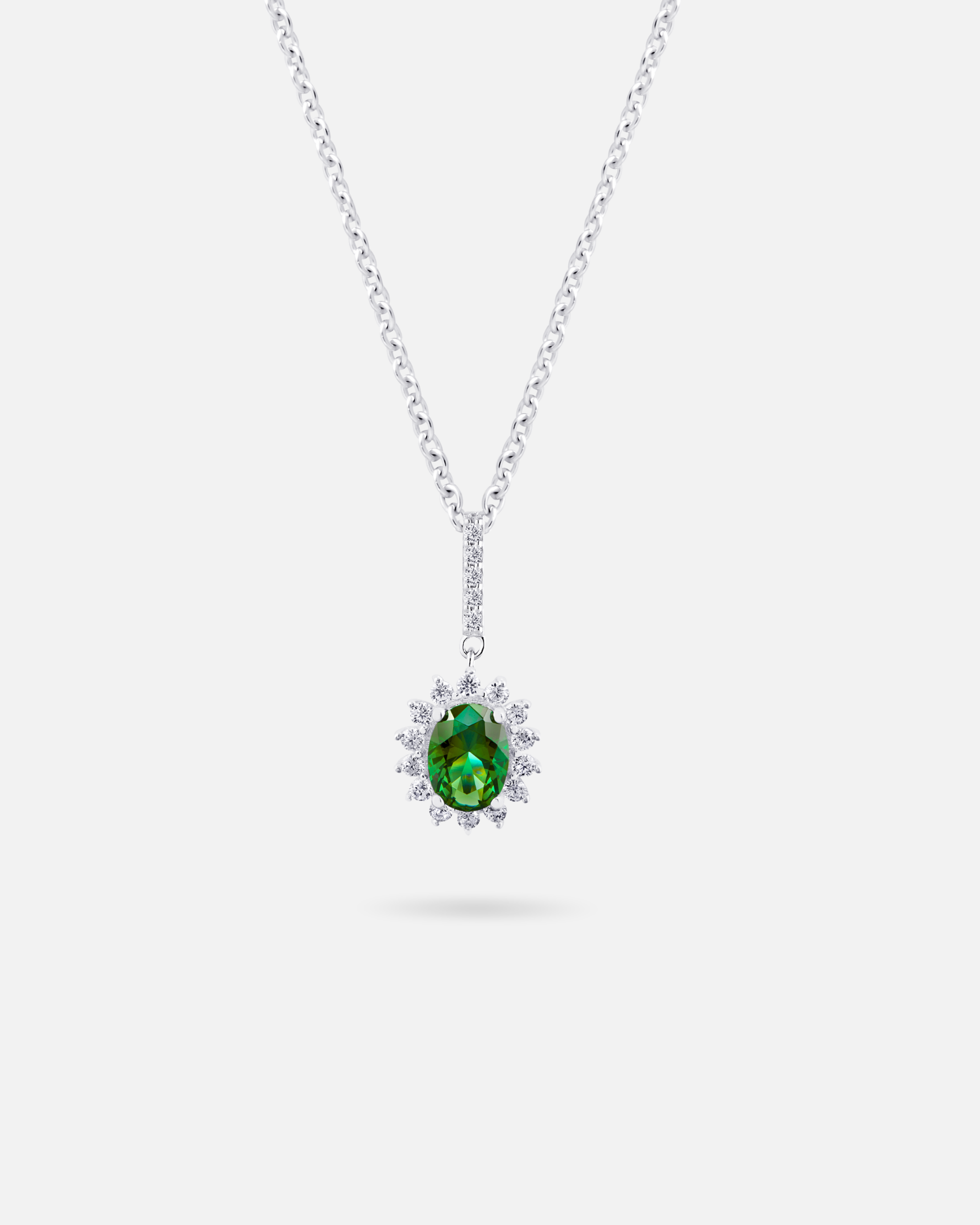 Collier Tradition Émeraude – Argent 925